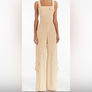 Amanda Uprichard Tan Jumpsuit small very classy. A54